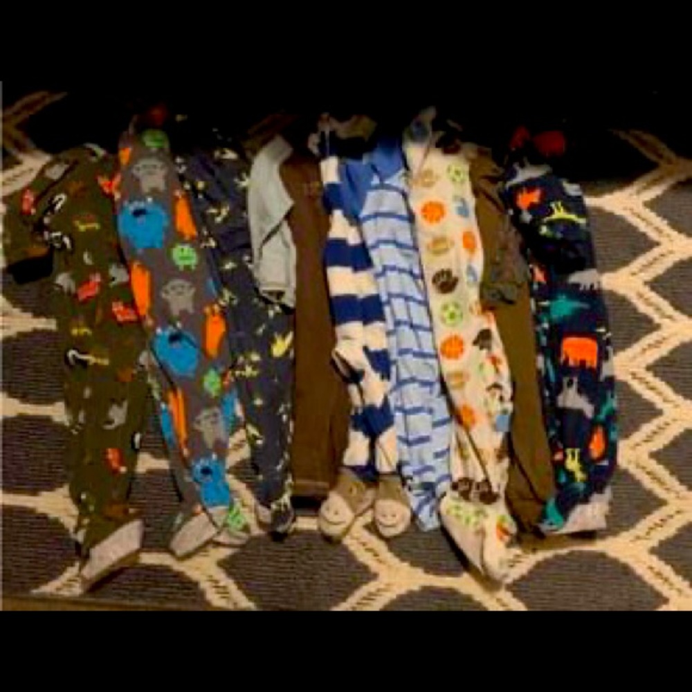 Size 12 months footie sleepers